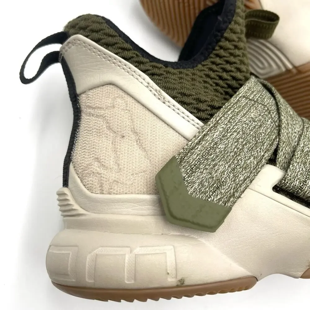 NIKE LeBron Soldier XII EP Olive Canvas High Cut A02609-300 size 7.5 basketball